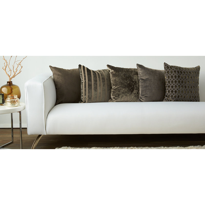 Pewter Posh Striped Throw Pillow