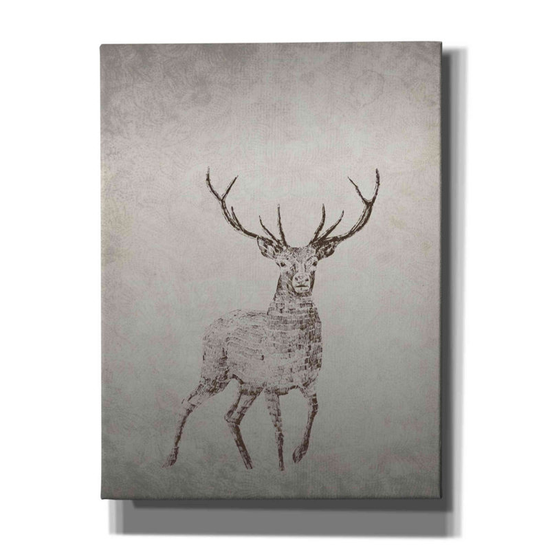 «Deer» par Incado, estampe numérique sur toile, H 16 po x l 12 po x P 0,75 po