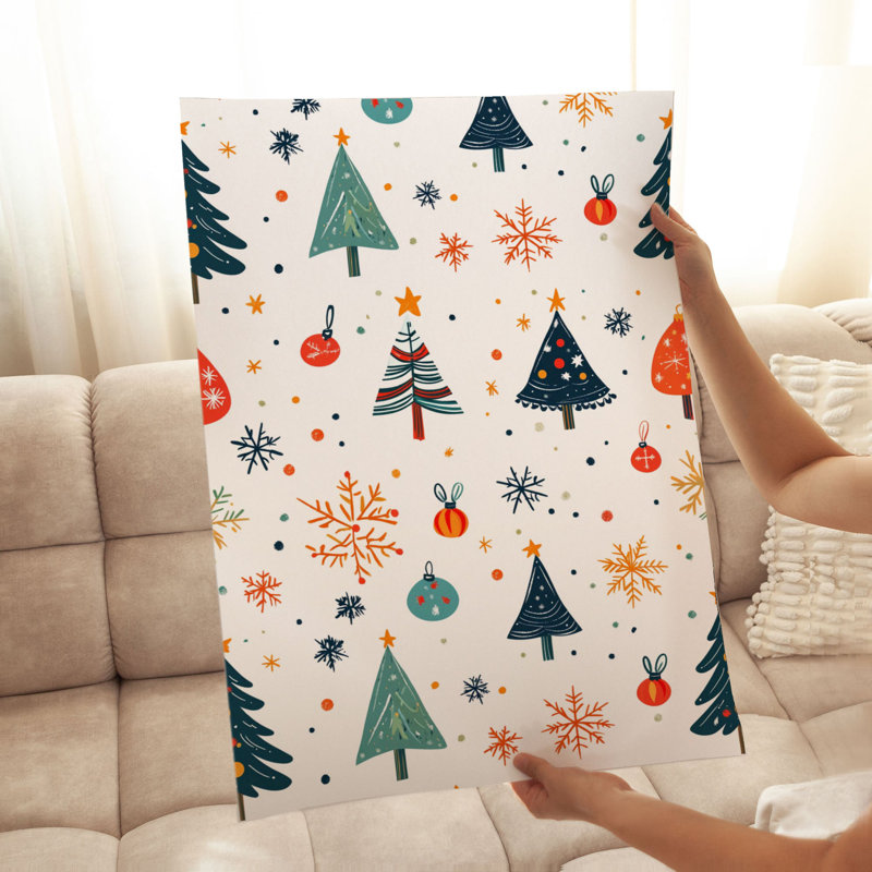 «Holiday Christmas Tree Dreams VI», reproduction d'art moderne sans cadre, H 7 po x l 5 po