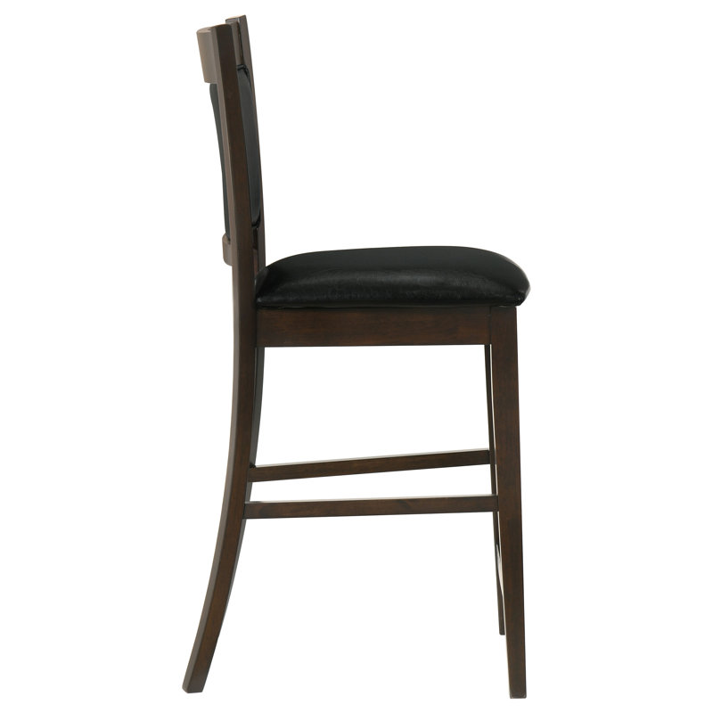 Chaise de comptoir rembourrée Jaden espresso (ensemble de 2)