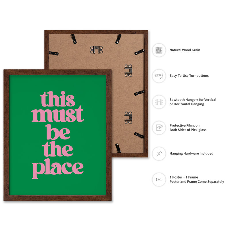 This Must Be The Place No4, Poster, 16"H x 20"W, Brown Framed