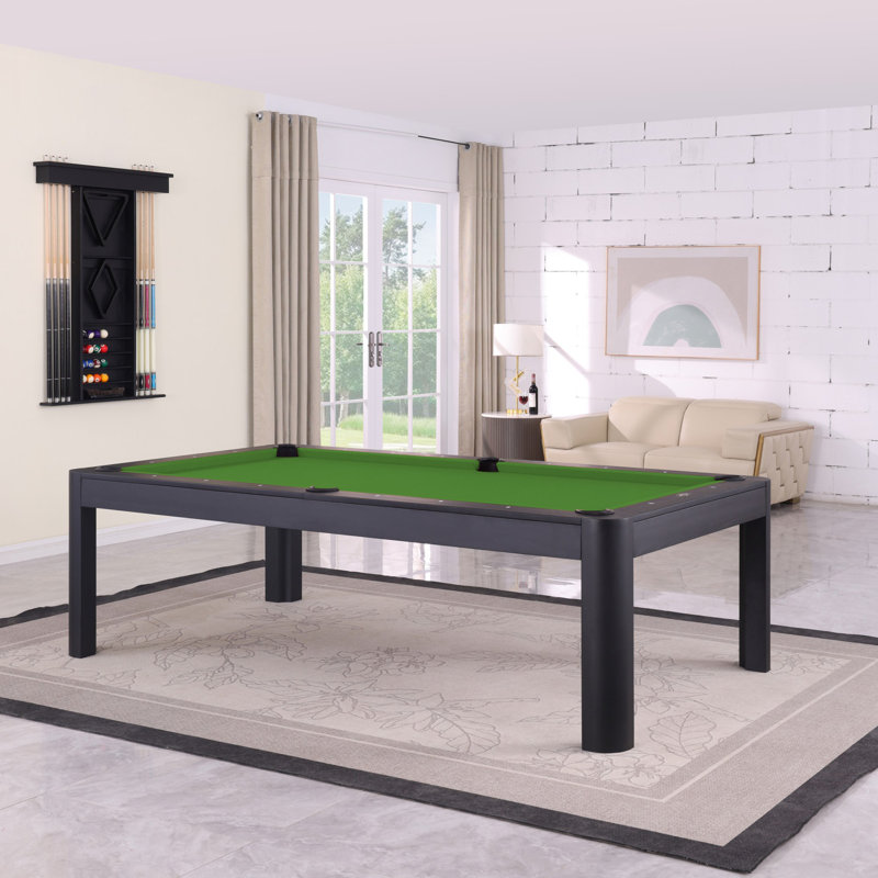 Table de billard en ardoise noire Cadora Duo, Vert pomme, 7 pi, Oui