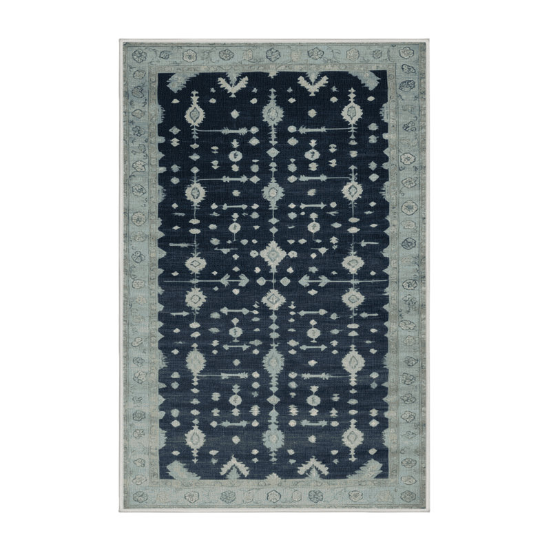 Machine Washable Overdyed Green Area Rug, Rectangle 2' x 3'