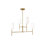Barbara Barry Key 4 Light Dining Room Chandelier With White Linen Shade