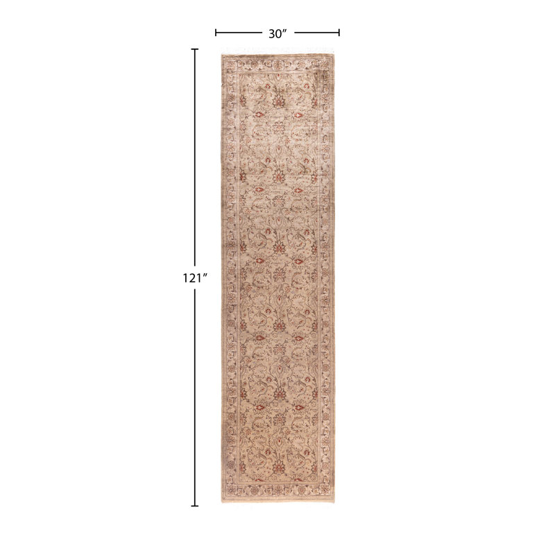 Overdyed One-of-a-Kind 2' 6" X 10' 1" Hand Knotted Area Rug