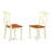 7 Piece Dining Room Table Set Consists of a Rectangle Kitchen Table with Butterfly Leaf and 6 Dining Chairs, Buttermilk & Cherry-124363499-124363502-132366097
