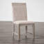 Chaise d'appoint de style transitionnel 2 pièces avec chaise rembourrée deux tons gris et gris pierre