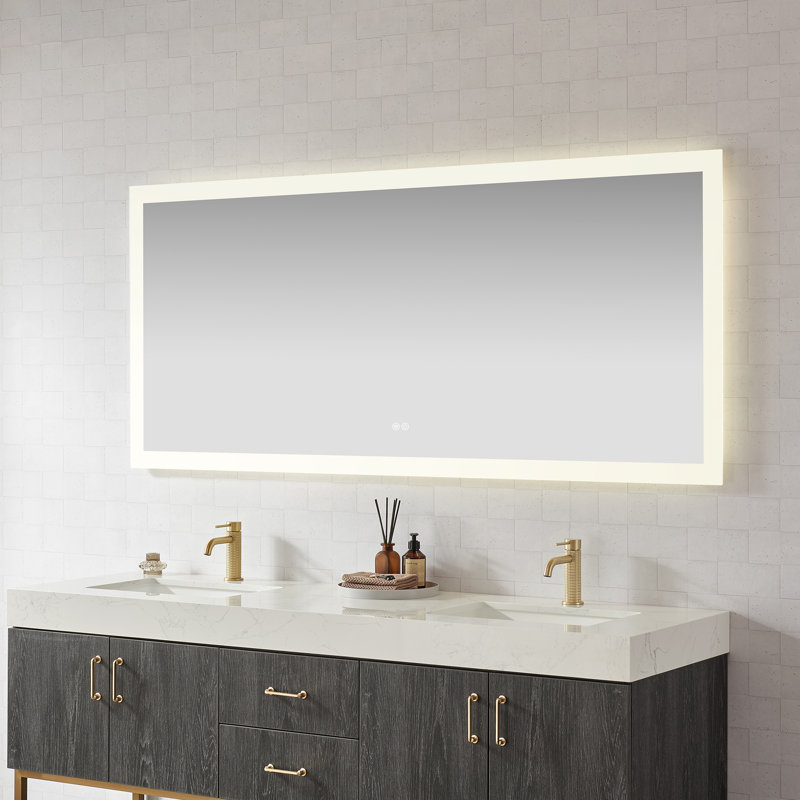 Miroir de salle de bain mural Moscow, 32 po x 72 po