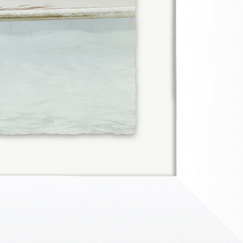 Friends Having Fun Near Pool Giclee Print, White, 37.5" H x 45.25" W x 1.25" D, White