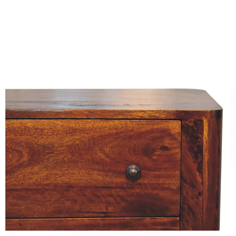 Solid Wood Bera Chest, 3 Drawers, Brown