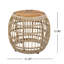 Table d'appoint de patio avec base en osier