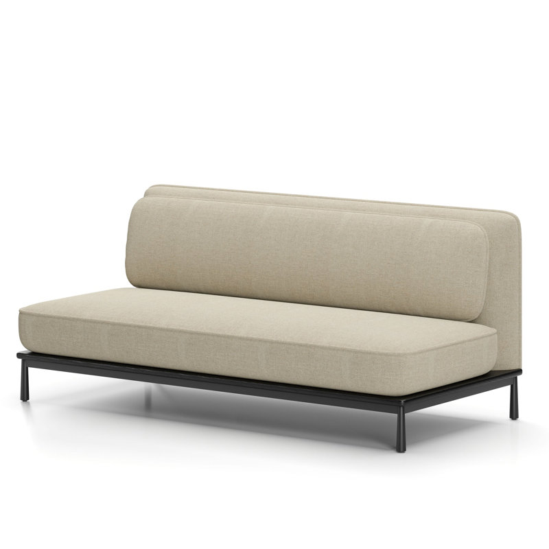 Arc Sofa Two-Seater Middle, Main Line Flax 20, Black Oak