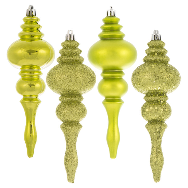 7" 4-Finish Finial Ornament, Lime