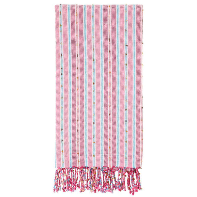 Turkish Cotton Ultra Light Beach Towel, Pink