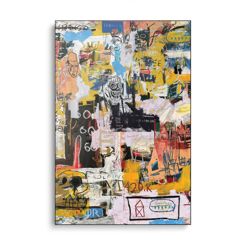 Reproduction d'art sur toile en métal Steemplix - Jean-Michel World par PinkPankPunk