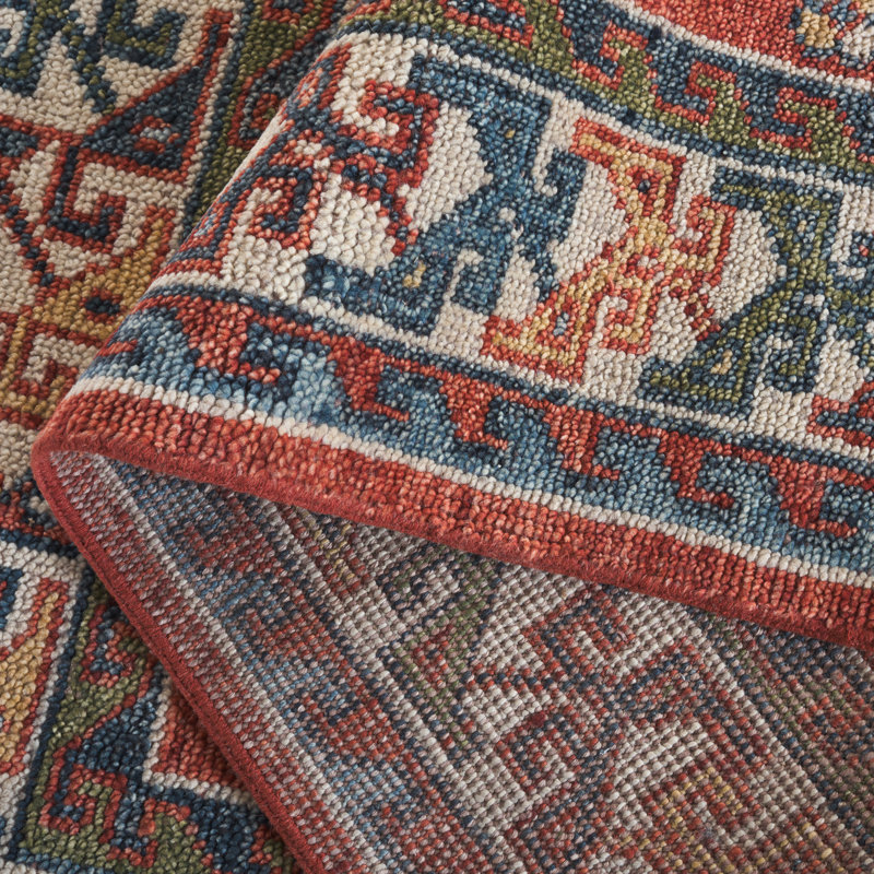 Samarkand 119 Area Rug In Red / Beige, Rectangle 6' x 9'