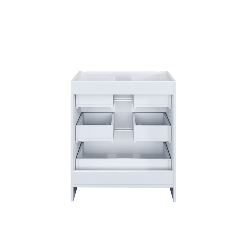 Pepper 29.25'' Single Bathroom Vanity Base Only, Glossy White