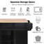 Bobbe Solid Wood Top Kitchen Cart-1129163563
