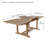 8 - Person Teak Solid Wood Patio Dining Set Extendable Rectangular Table