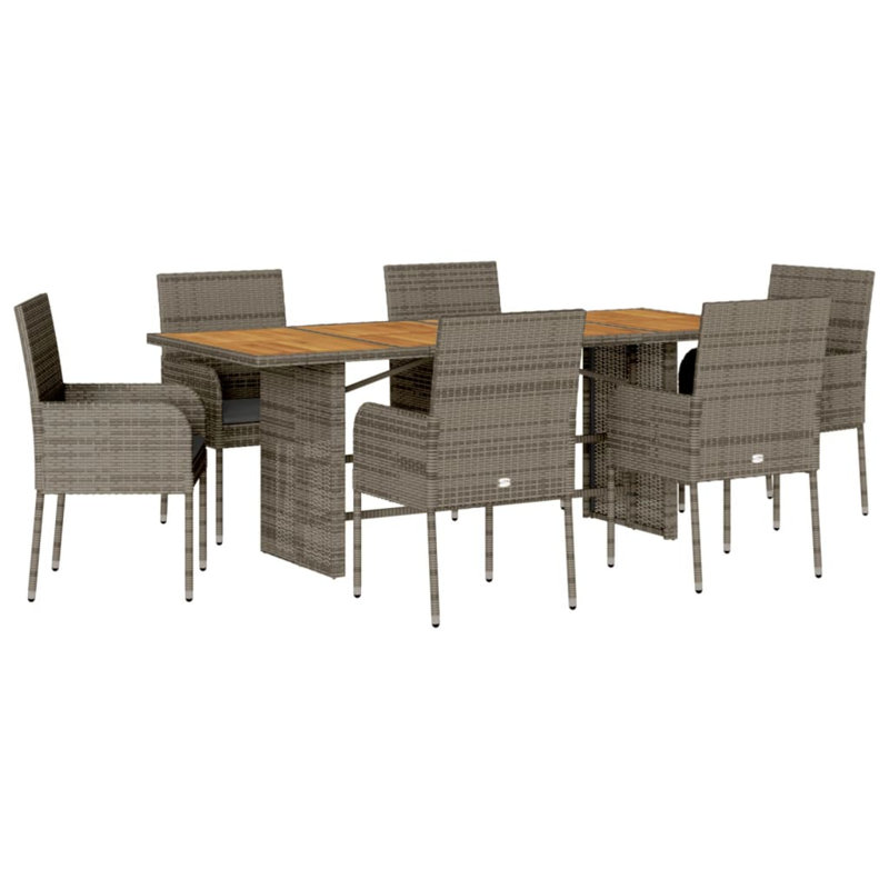  Garden Dining Set Grey