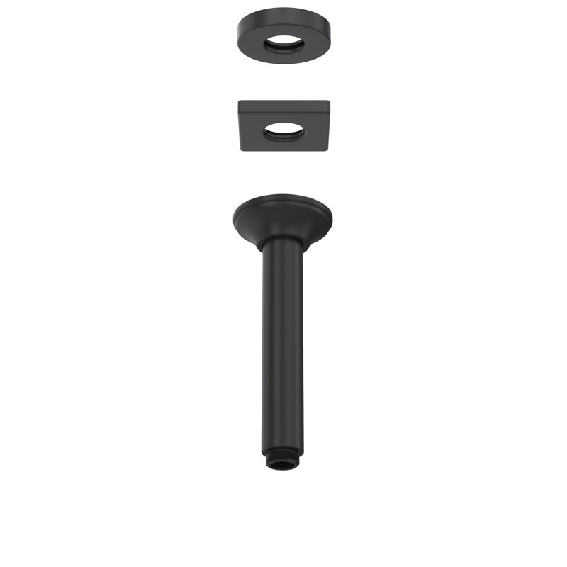 7" Ceiling Mount Shower Arm, Matte Black
