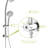 Wall Mounted Dual Shower With 4.7" Rain Showerhead, Hand Shower, 8, Slide 8 Modes, Adjustable-121169650