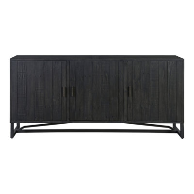 Sideboard, New Pine Frame, Reclaimed Pine Face Boards, Black Finish