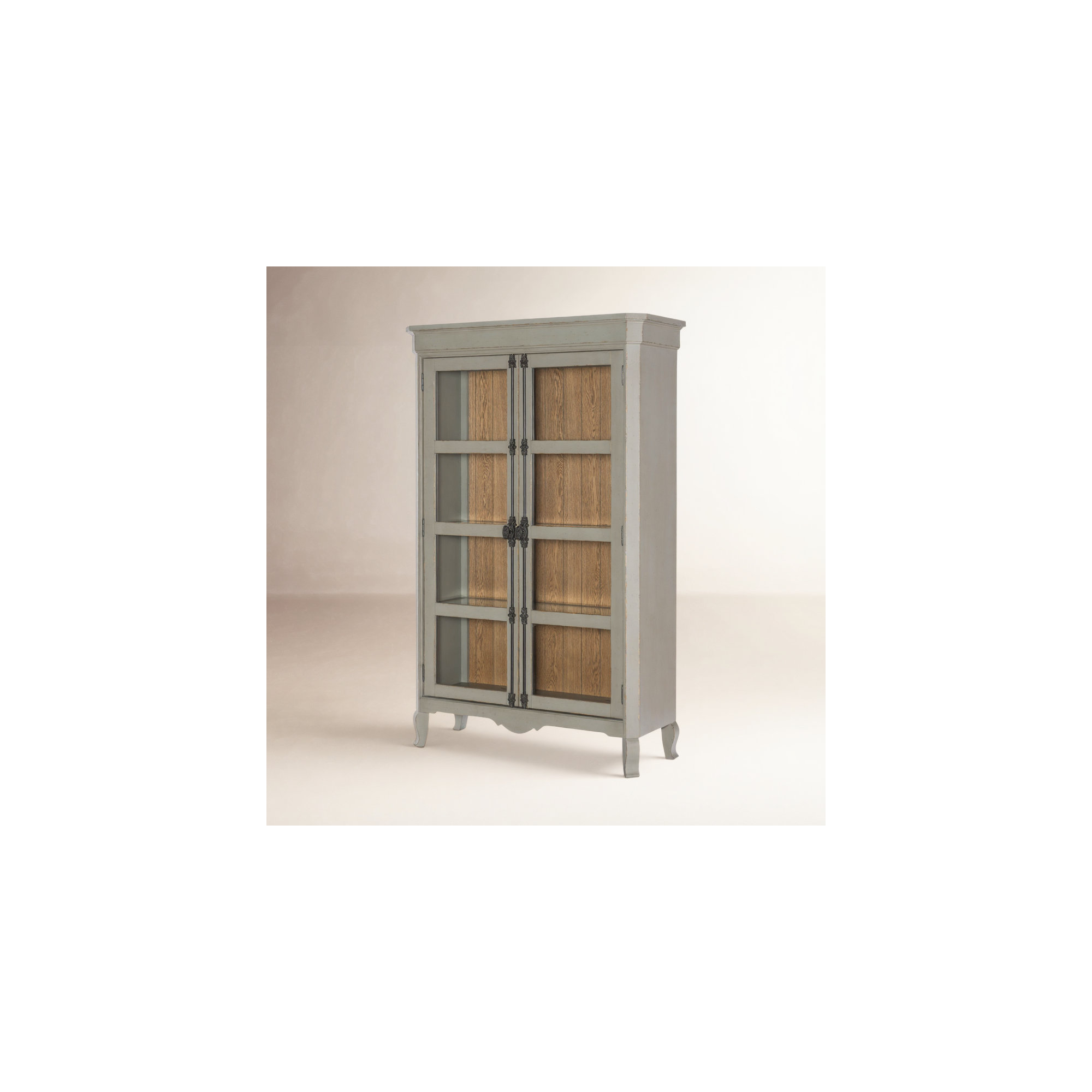 Country Living Display Cabinet 1, Gray/Brown