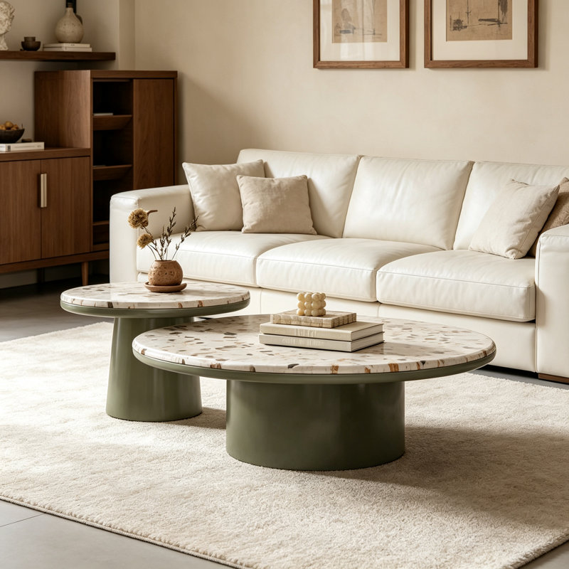Simple and Luxurious Terrazzo Coffee Table
