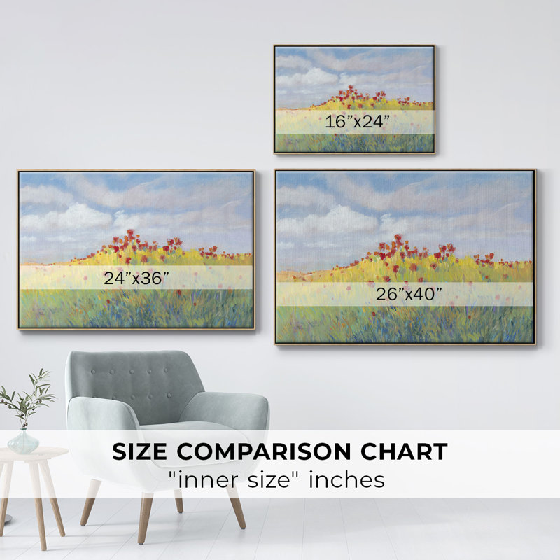 Summer Breeze Meadow II, H 25 po x l 37 po x P 2 po, Bois naturel