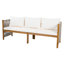 7-seat Acacia Wood Outdoor Sofa Set - 3-seater, 2 Singles, 2 Stools, Dining Table, Rope Armrests