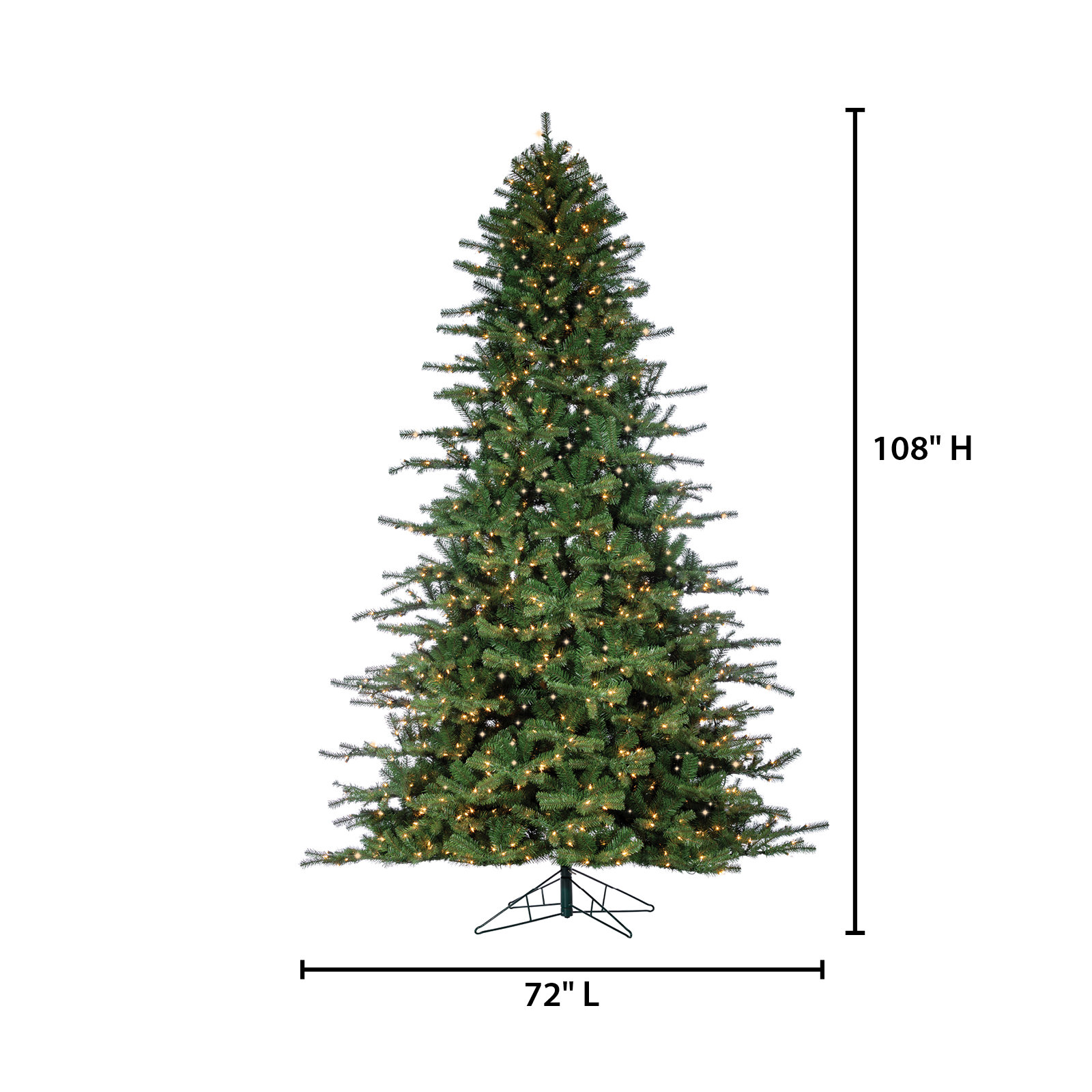 Lighted Fir Christmas Tree, 9'