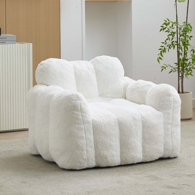 Fauteuil à billes ergonomique pour adultes avec anneau de traction - Aucun assemblage requis