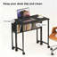Bureau pliable avec sac de rangement, bureau d'ordinateur pliable, pour petits espaces, bureau à domicile-966291452-966291455