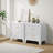 Metal White 5 Drawer Nightstand-451969111