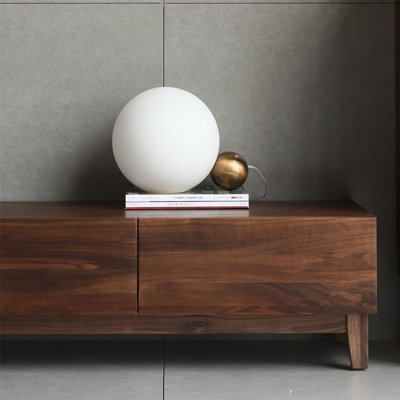 Minimalist Black Walnut TV Audio Visual Cabinet