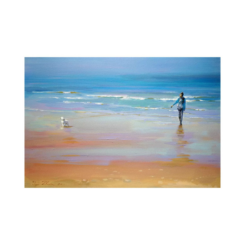 Friends On A Walk by Igor Zhuk - Painting on Canvas, Wrapped Canvas, 45.72cm H x 66.04cm W x 1.9cm D