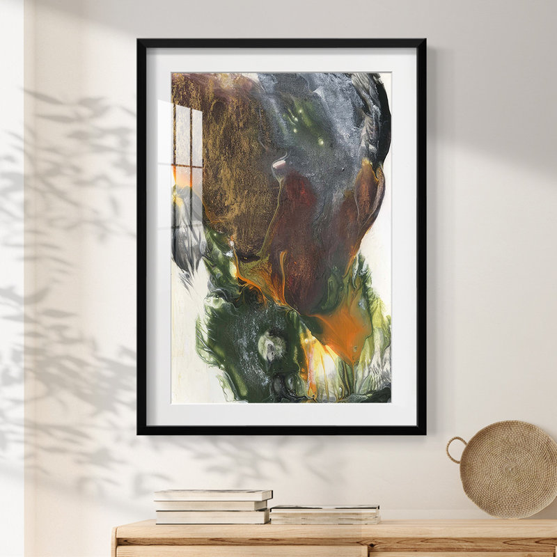 Orange vert II - impression encadrée, H 25,5 po x l 17,5 po, Noir