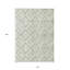 Tapis intérieur / extérieur 10 pi x 14 pi vert et ivoire à motif géométrique lavable