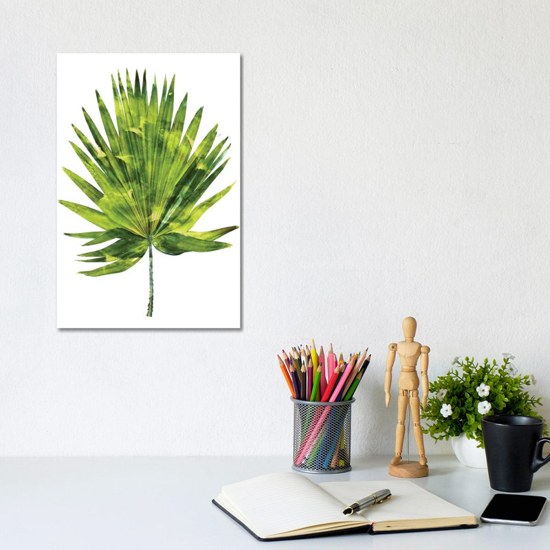 Green Palm IV by Melonie Miller - Wrapped Canvas Painting, 20.32 cm H x 30.48 cm W