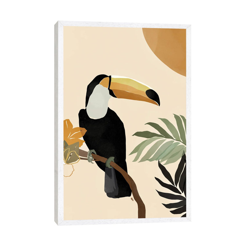 Toucan by Bria Nicole - Print on Canvas, 101.6 cm H x 66.04 cm W, White Framed Canvas