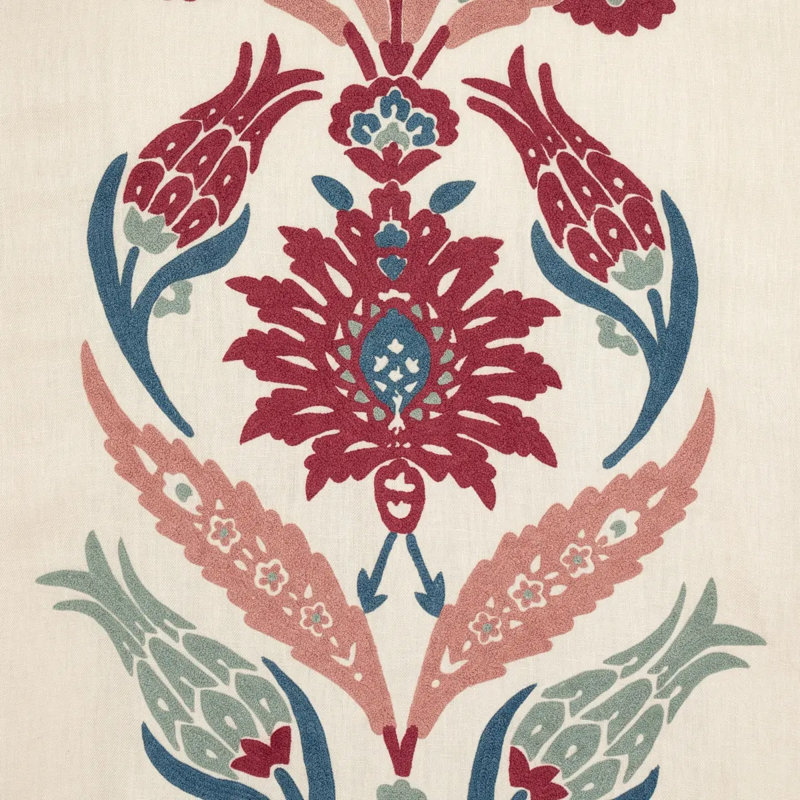 Anagada Embroidery Fabric, Dusty Rose