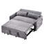2 sièges avec lit escamotable réglable de couleur grise, coussins, poches de rangement, pour un usage domestique-345954463