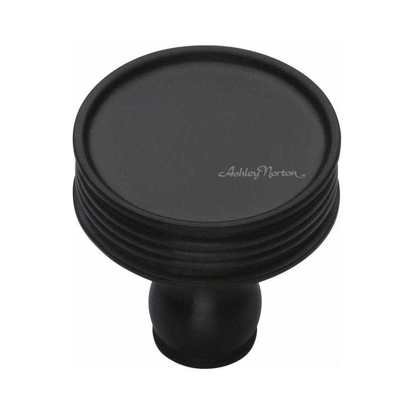 Lisbon 1 1/4" Diameter Mushroom Knob, Flat Black
