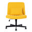 Fauteuil de bureau en lin jaune avec style croisé et roulettes, idéal pour le bureau à domicile, le maquillage, offrant un coussin confortable et réglable-2125369362