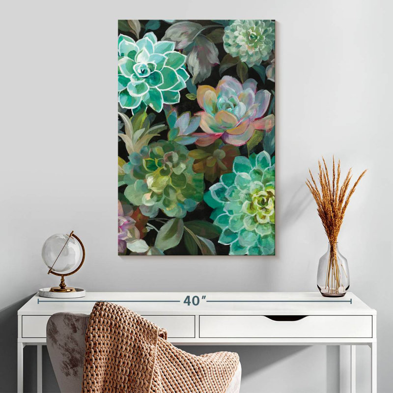 Harnek Floral Succulents III, 30" H x 20" W