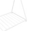 Lit plateforme simple en métal avec structure triangulaire, blanc-1126348139