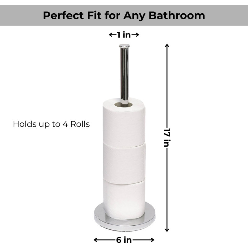 Toilet Paper Holder Stand, Chrome