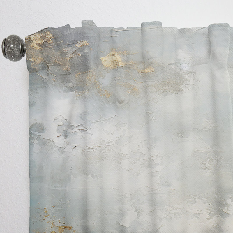 Einya Minimalisme gris lunaire Surface V - rideau de velours moderne - obscurcissant - 1 panneau, L 52 po x L 84 po