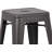 Backless Modern Light Weight Industrial Contemporary Rustic Vintage Costal Metal Bar Stools Without Back And 4 Leg Design (Set Of 2) (30" Seat, Distressed Black)-1768655177-1768655179